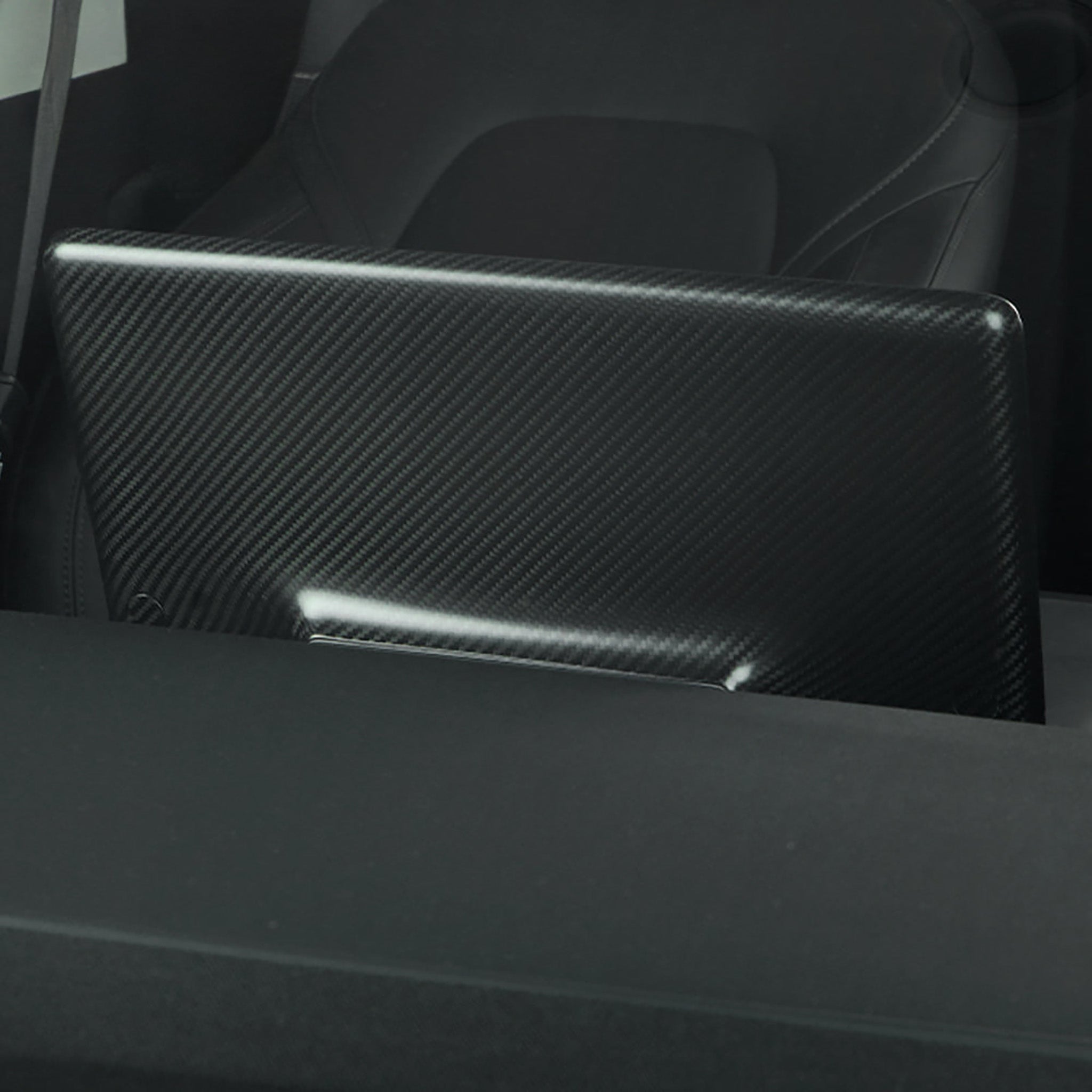 Premium Carbon Fiber Touchscreen Protector for Tesla Model 3/Y & 2024 Model 3 - Anti-Glare Screen Cover with Scratch Resistance - Perfect for Daily Driving & Road Trips