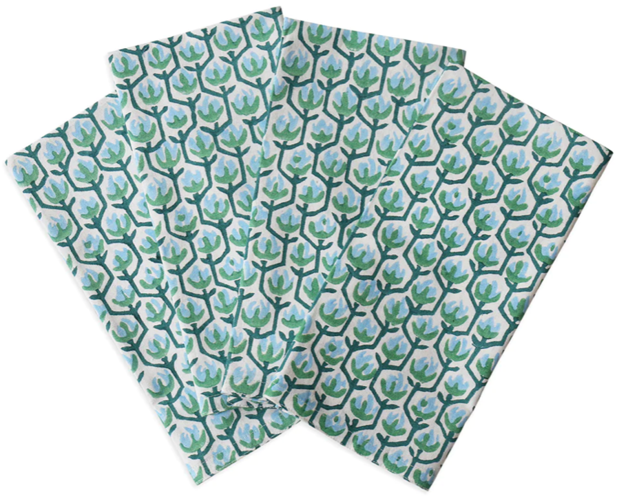 Premium Hermosa Emerald Green Cloth Napkins - Set of 4 for Elegant Dining, Wedding Decor & Holiday Table Settings