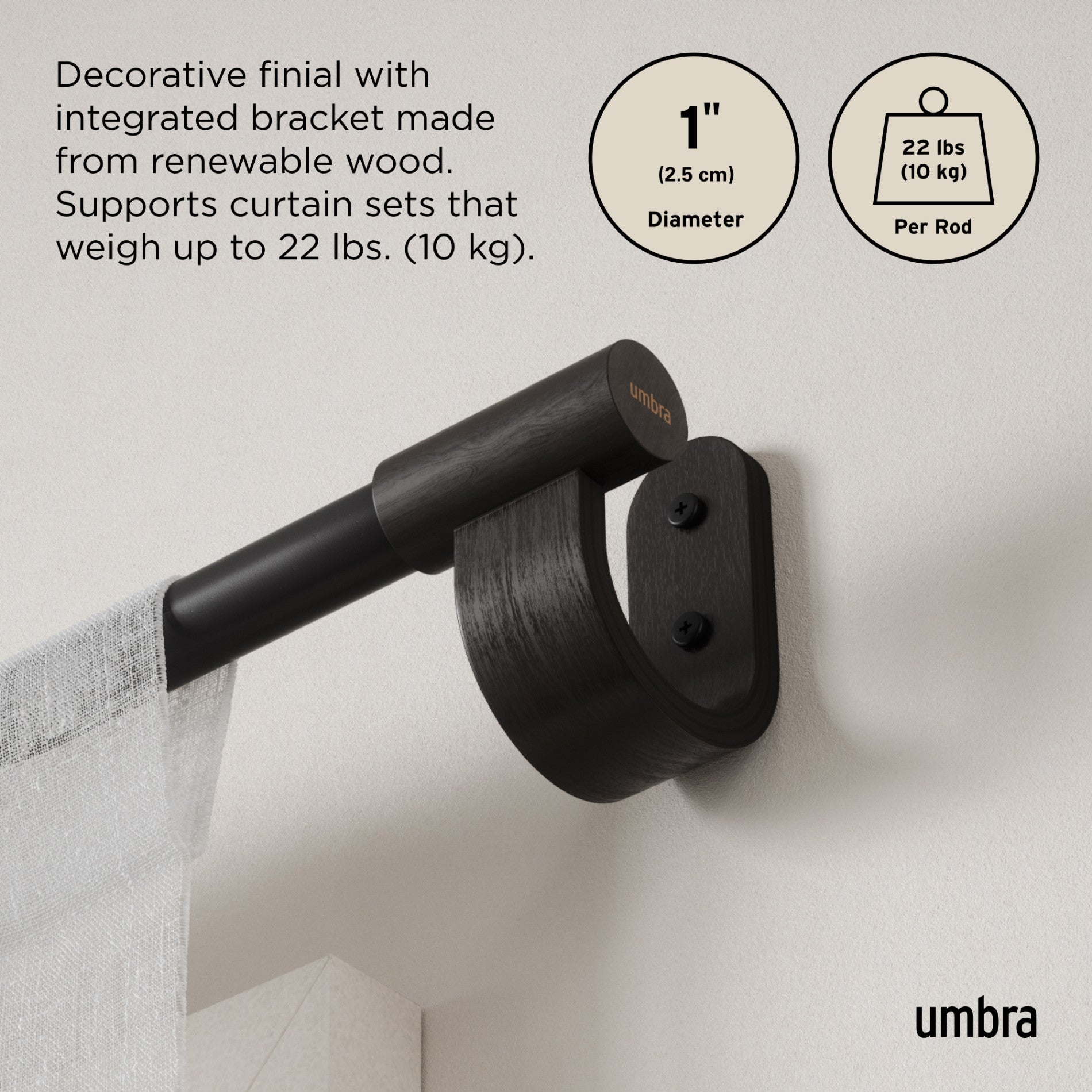 Bellwood Adjustable Curtain Rod - Heavy Duty Stainless Steel, No Drill Tension Rod for Windows, Doors, and Room Dividers - Perfect for Living Room, Bedroom, and Dorm Decor