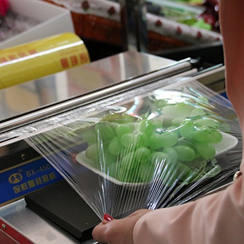 Intbuying 18 Inch 450mm Manual Stretch Film Wrapping Machine for Food Packaging - Perfect for Fresh Fruit, Vegetable Trays & Meal Prep Sealing - Ideal for Restaurants, Grocery Stores & Home Use