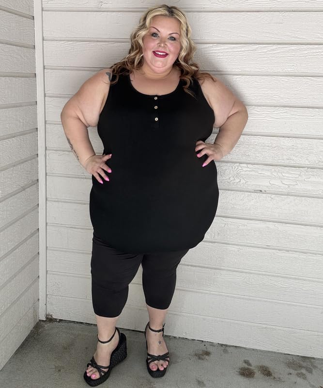 TIYOMI Plus Size Tank Tops for Women - V Neck Sleeveless Summer Shirts for Casual Outings
