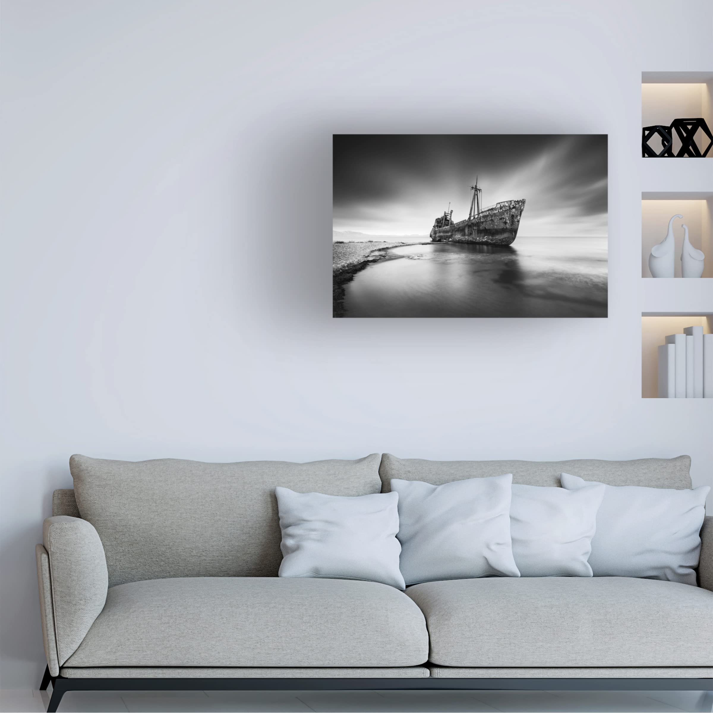 Trademark Fine Art 'The Last Titan' Canvas Wall Art Print by George Digalakis - Modern Landscape Painting for Living Room, Bedroom & Office Decor