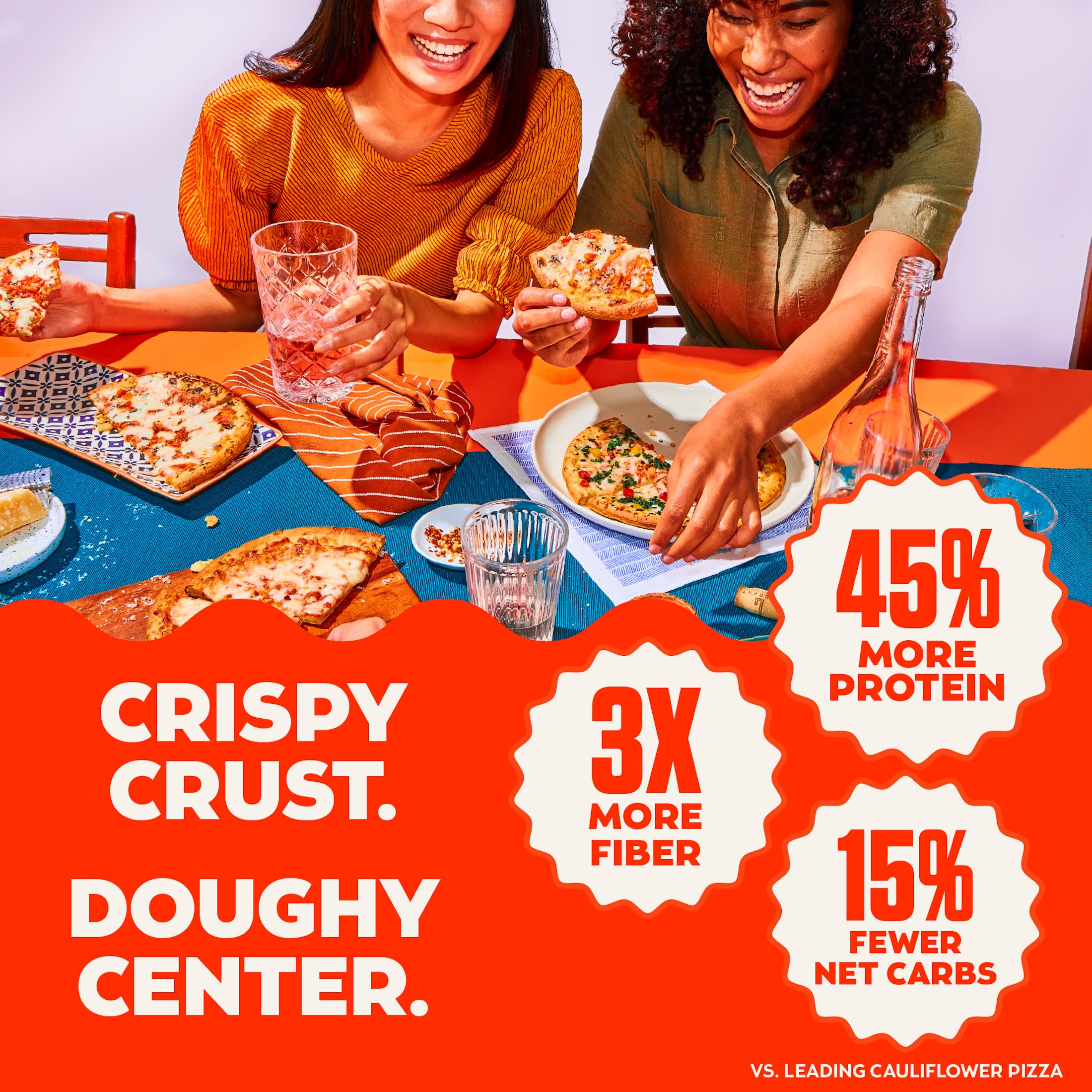 Banza Roasted Veggie Chickpea Frozen Pizza - High Protein, Gluten Free, 10.9oz (Pack of 1) | Healthy Plant-Based Meal for Busy Weeknights & Family Dinners