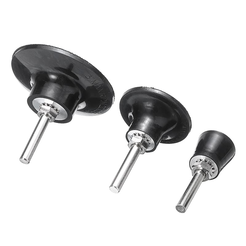 3Pcs 25/50/75mm Backing Pad with 6mm Shank - Sanding Disc Holder for Rotary Tools, Grinders & Roll Lock Pads - Perfect for Woodworking, Metal Polishing & DIY Projects