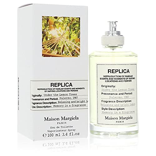 Replica Under The Lemon Trees Unisex Eau de Toilette Spray - 3.4 oz Fresh Citrus Perfume for Women & Men | Daily Wear Fragrance for Work, Dating & Special Occasions