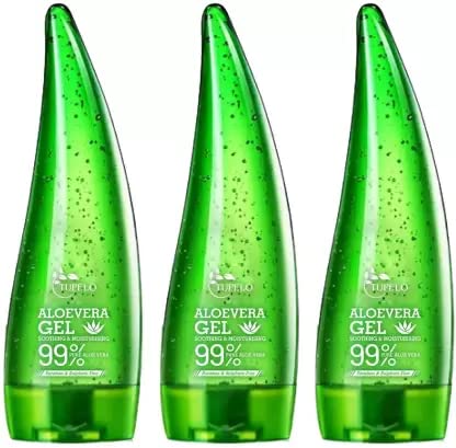 TINY DEAL Aloe Vera Gel Soothing Moisturizer - 3 Pack for Sunburn Relief, Skin Hydration & After Sun Care | Perfect for Face, Body & Hair