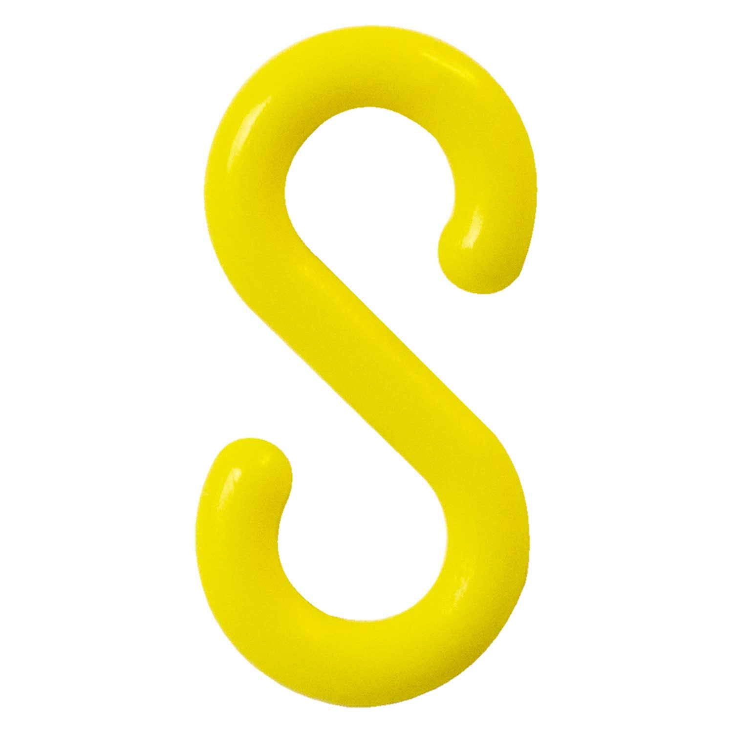 3-Inch Yellow Acetal S-Hook - Pack of 10 - Heavy Duty Hanging Hooks for Garage, Workshop, Home Organization & Outdoor Gear Storage