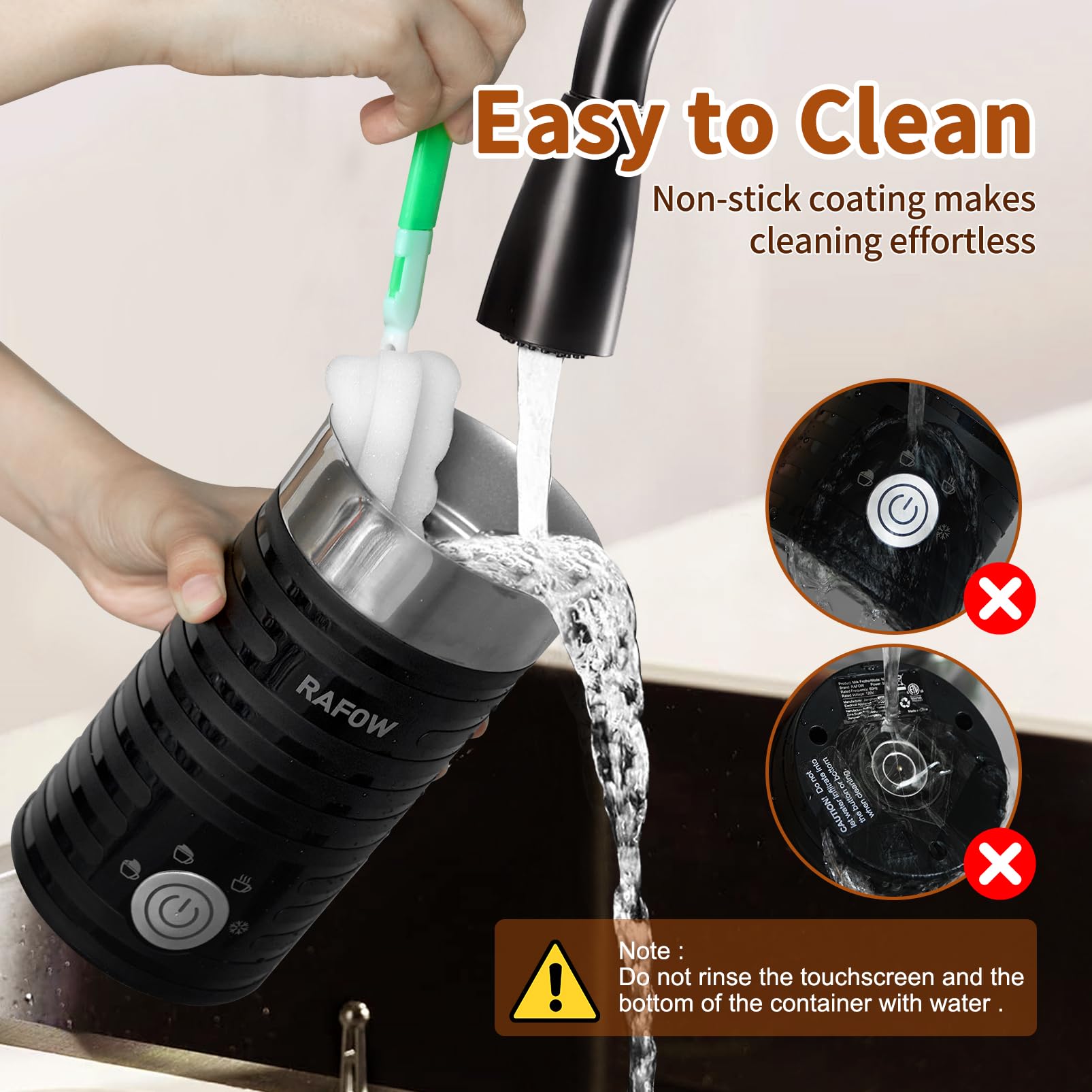 4 in 1 Electric Milk Frother Steamer - 240ml Hot & Cold Coffee Foam Maker for Latte, Cappuccino, Hot Chocolate & Matcha - Perfect for Home, Office & Coffee Shops