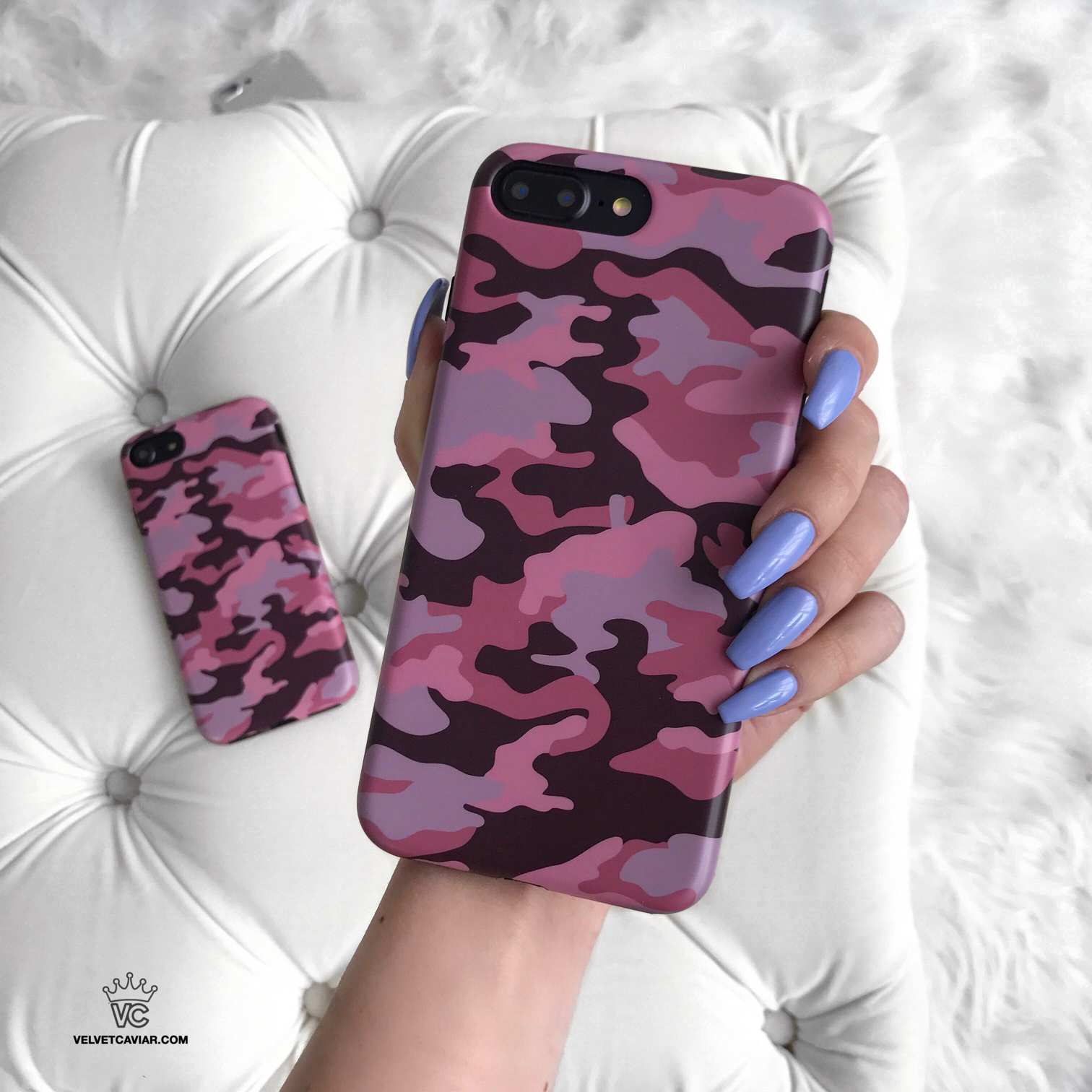 Dusty Rose Camo iPhone Case - Slim Protective Cover for iPhone 13/14/15 Pro Max - Trendy Camouflage Design for Outdoor & Everyday Use