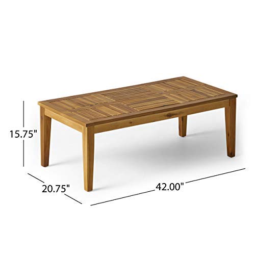 Outdoor Wood Wicker Loveseat & Coffee Table Set - Gray for Patio & Garden