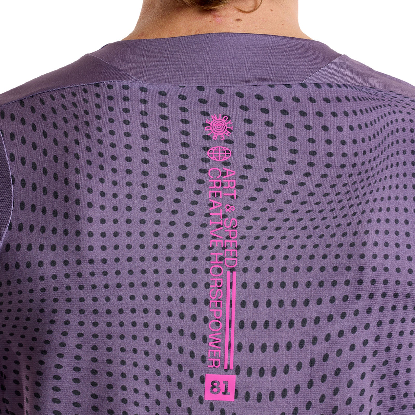 Skyline Short Sleeve Jersey Radioscape Deep Purple - Men's Athletic Performance Shirt for Running, Cycling & Outdoor Sports
