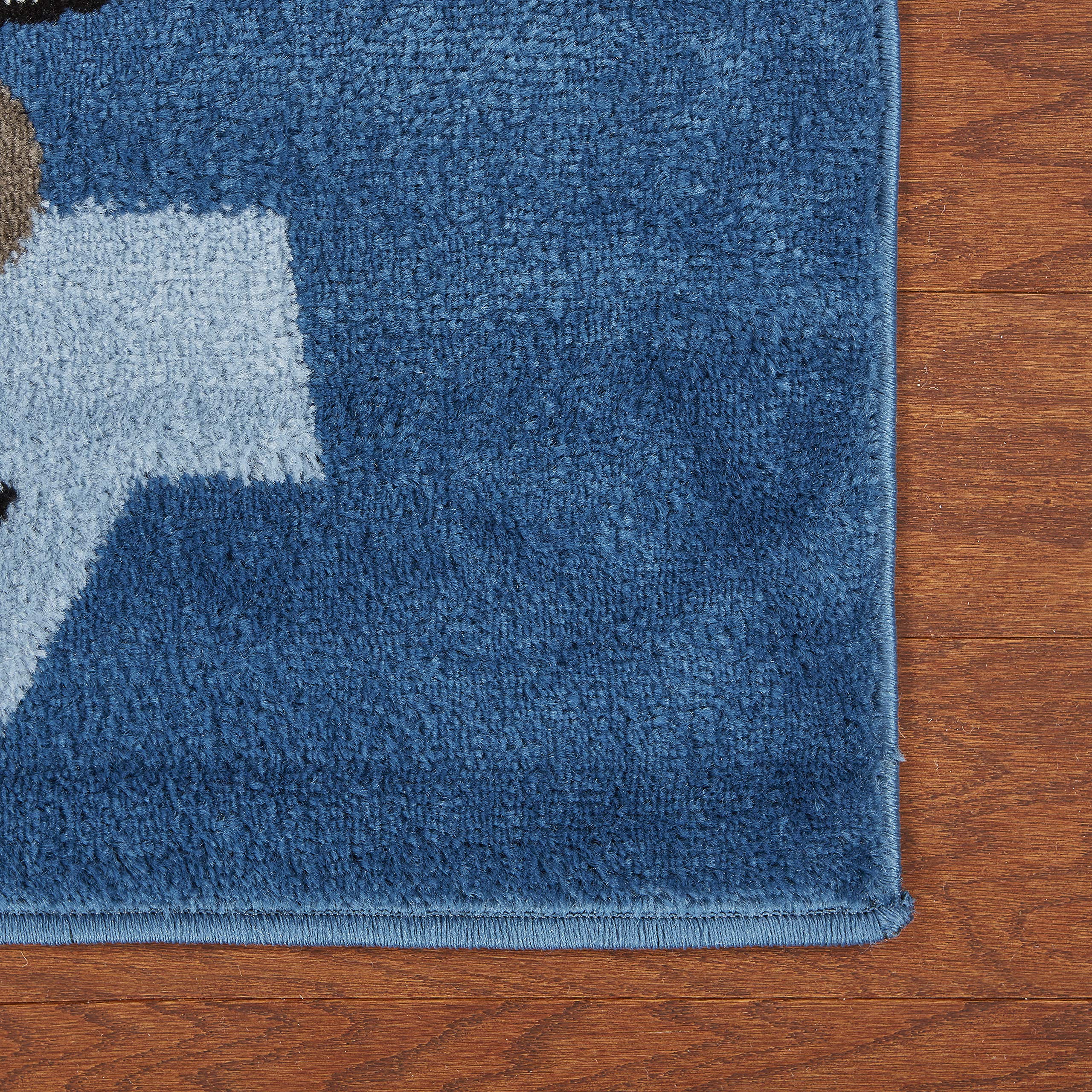 LR Home Whimsical 5' x 7' Light Blue Area Rug - Perfect for Living Room, Bedroom & Nursery Decor