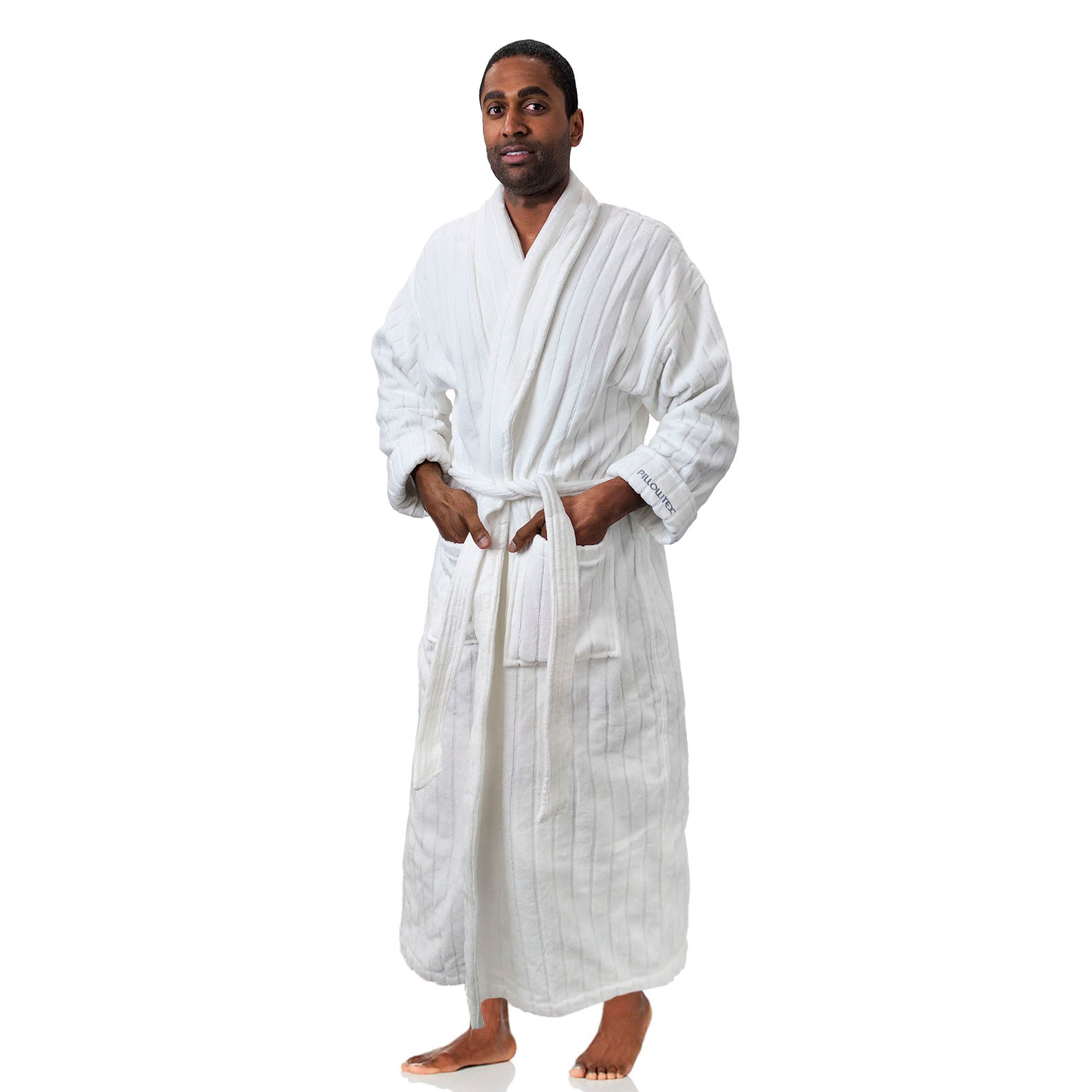 Luxury Pillowtex Hotel Robe - 100% Combed Cotton Velour Bathrobe for Women & Men | Spa, Resort & Home Relaxation