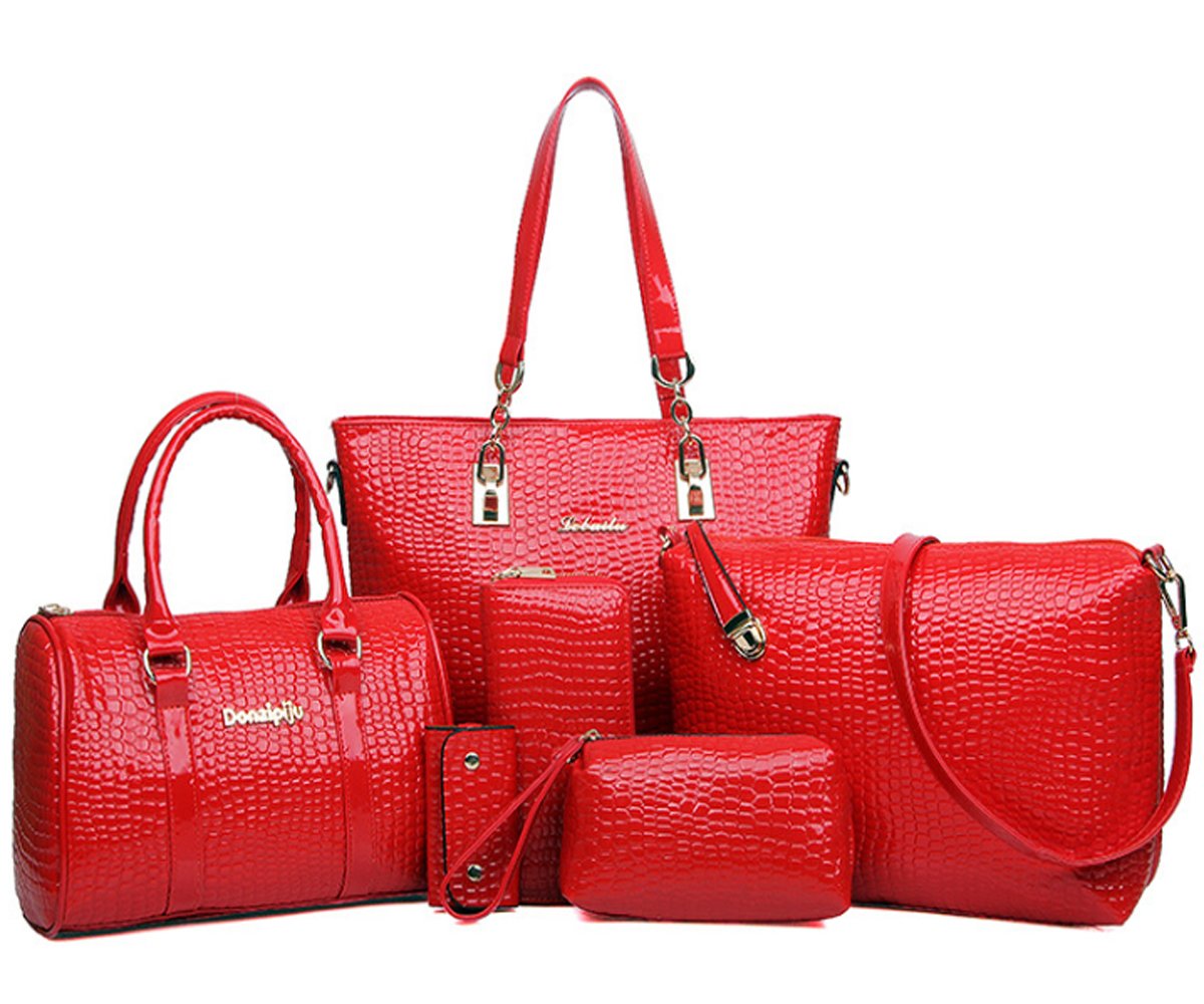 6-Piece Women's Handbag Set - Clutch, Top Handle, Tote, Satchel & Crossbody Bag with Wallet | Perfect for Work, Travel & Everyday Use
