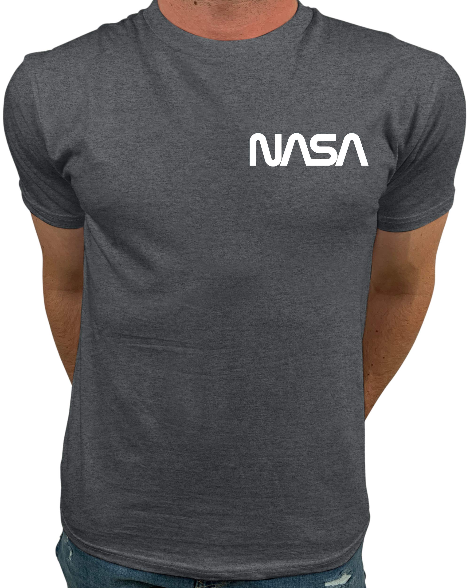 NASA Logo Mini Pocket T-Shirt for Men | Official Licensed Apparel | Trendy Casual Wear for Everyday & Space Enthusiasts