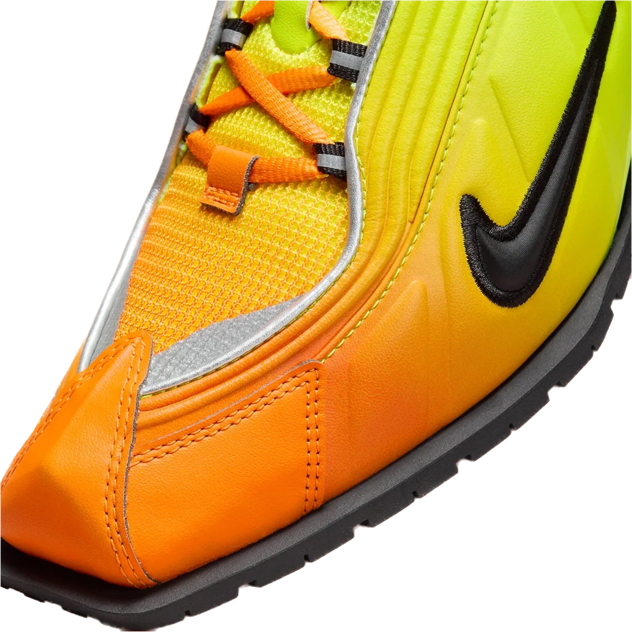 Nike Shox MR4 Mule Slip-On Shoes - Martine Rose Collaboration in Safety Orange, Black & Metallic Silver | Comfortable Casual & Athletic Wear for Men & Women