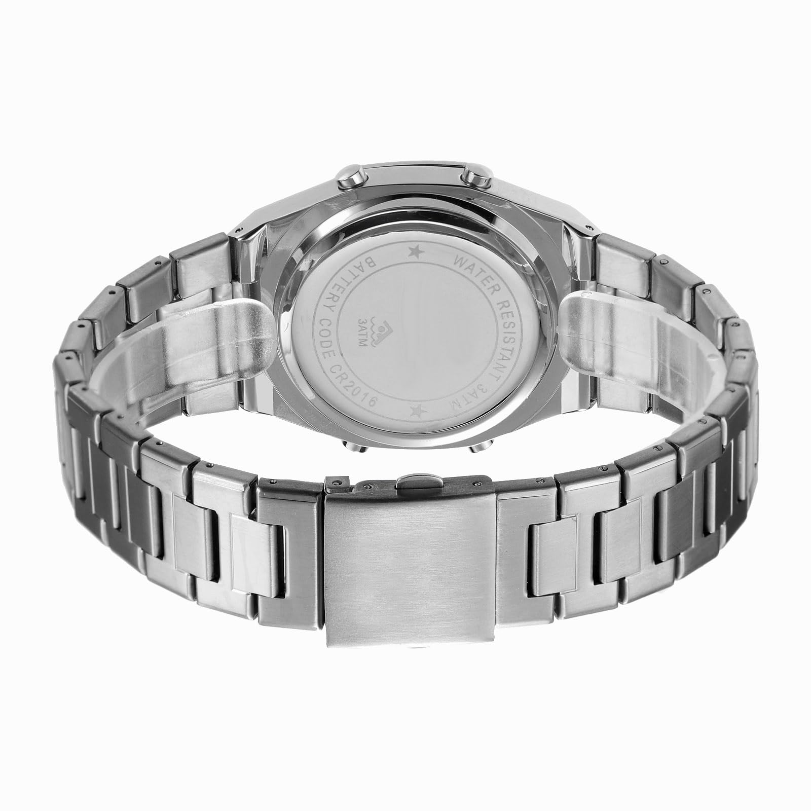 Men's Stainless Steel Digital Wrist Watch - Hexagon Designer Waterproof Watch with Alarm, Date & LED Backlight | Perfect for Business, Casual Wear & Outdoor Activities