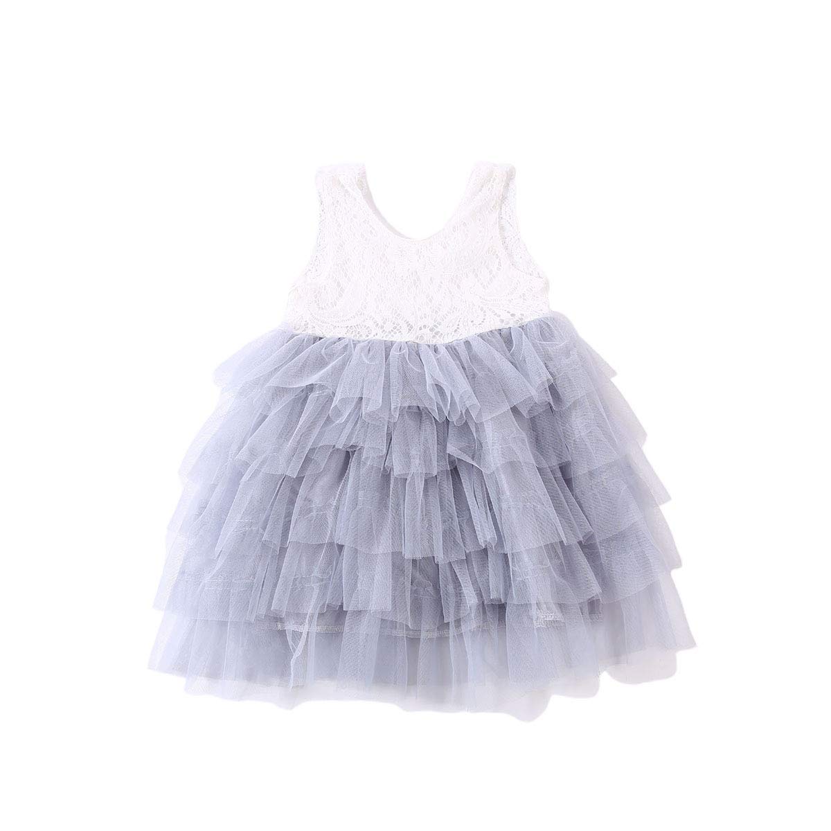 Toddle Baby Girl Tutu Dress - Ruffle Sleeveless Lace Floral Princess Gown for Wedding, Party & Special Occasions | Perfect for Birthday, Photo Shoots & Pageants