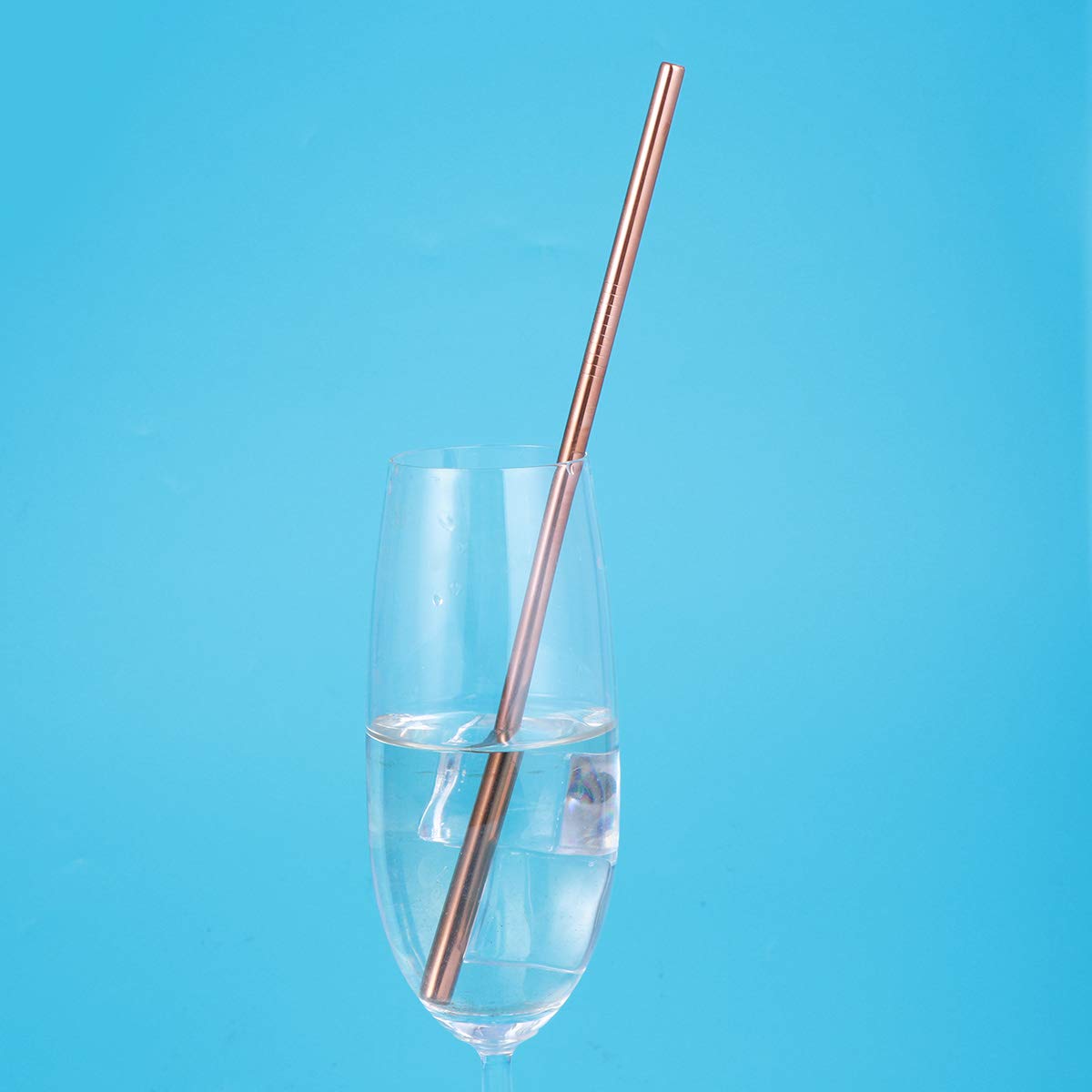 DOITOOL Reusable Stainless Steel Drinking Straws - 4 Pack Straight Metal Straws for Smoothies, Iced Coffee & Cocktails - Eco-Friendly Travel & Home Use