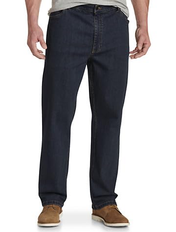 Harbor Bay by DXL Men's Big and Tall Athletic-Fit Stretch Denim Jeans for Casual Wear & Outdoor Activities - Comfortable Relaxed Fit for Large Sizes