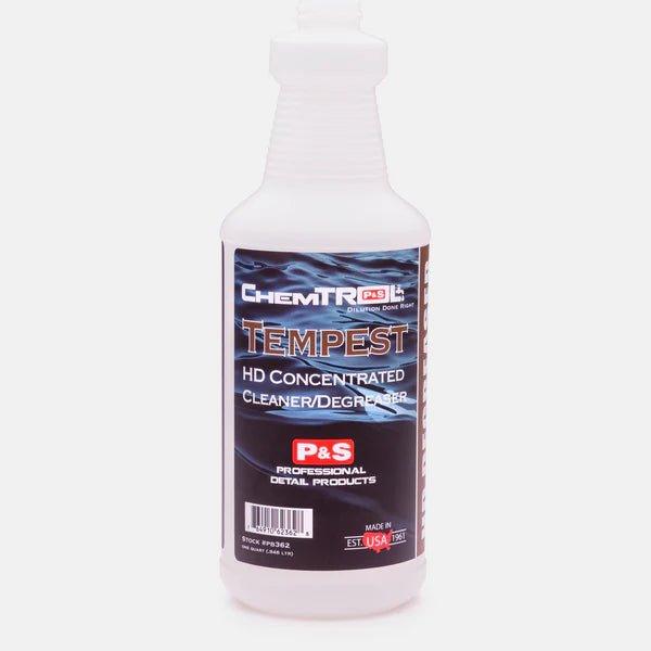 P&S Safety Bottle Tempest 32 oz - Chemical Resistant Spray Bottle for Cleaning, Detailing & Automotive Use - Ideal for Home, Garage & Workshop