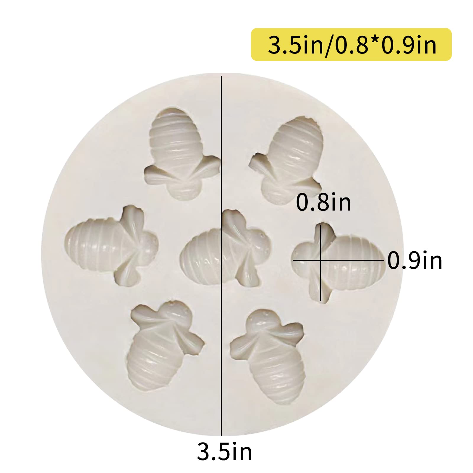 Premium 7-Cavity Bumble Bee Silicone Mold for Chocolate Making, Honeycomb Candy Molds - Food-Grade Baking Molds for Fondant, Cake Decorating, Sugar Cubes & DIY Candy (Perfect for Birthday Parties, Baby Showers & Holiday Treats)