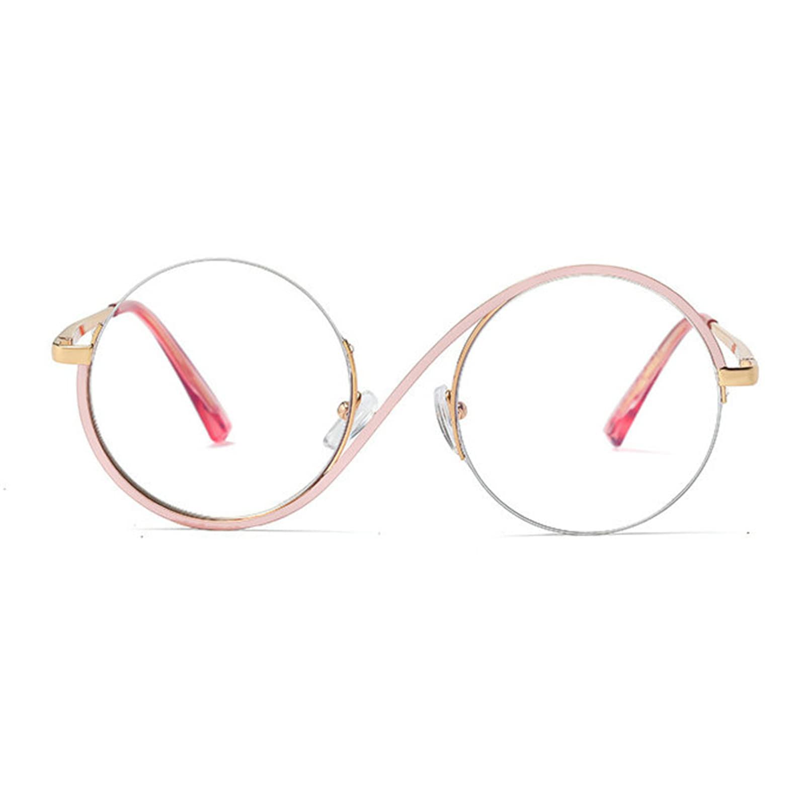 Willochra Round Blue Light Blocking Glasses for Women - Anti Eyestrain Computer Glasses with Metal Frame | Perfect for Gaming, Office Work & Screen Time