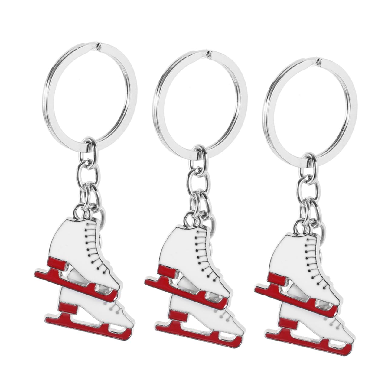 3pcs Metal Ice Skates Keychains for Boys & Girls - Adorable Design, Perfect for Backpacks, Luggage & Gift Giving