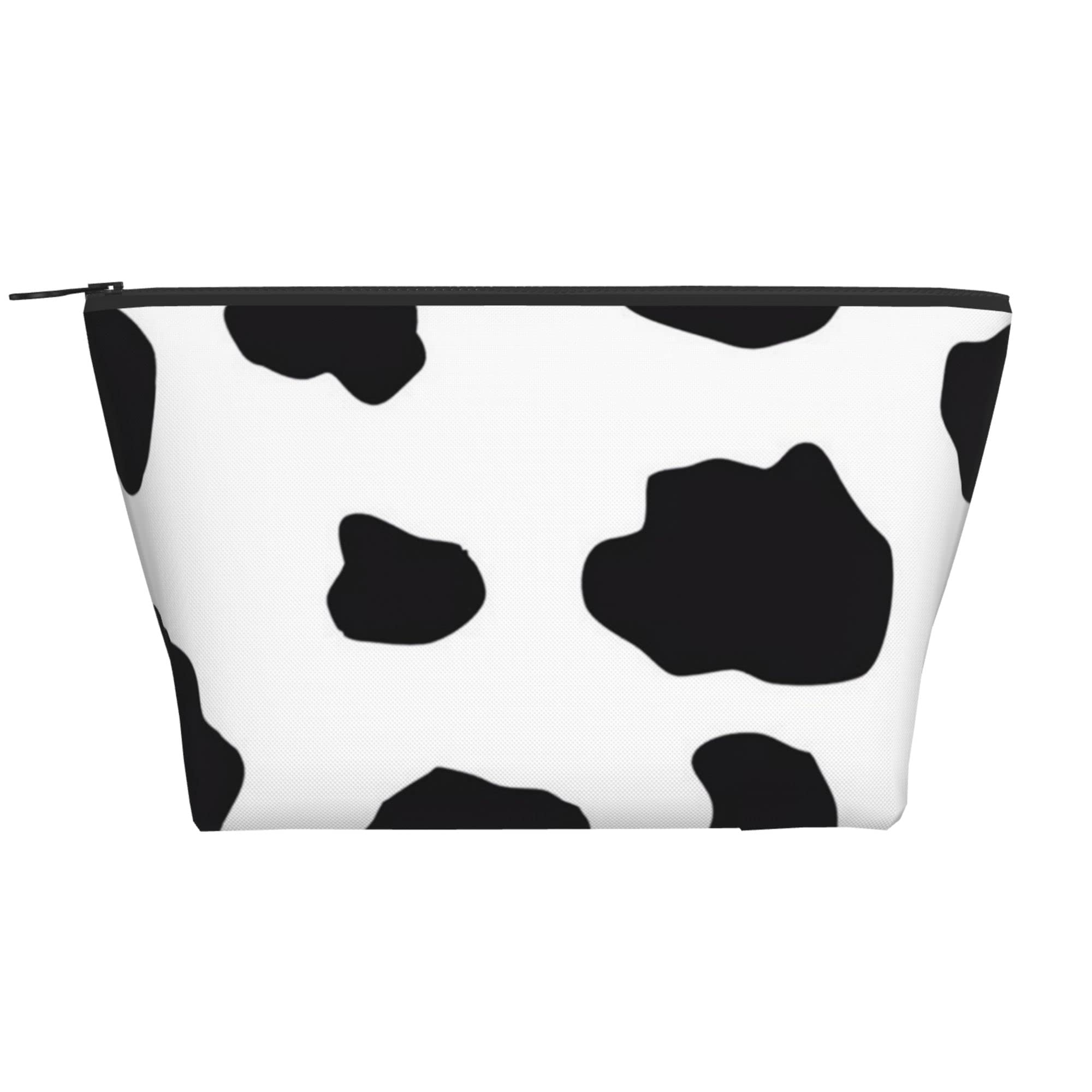 Cow Print Makeup Bag - Waterproof Cosmetic Pouch for Women & Girls | Travel & Daily Use