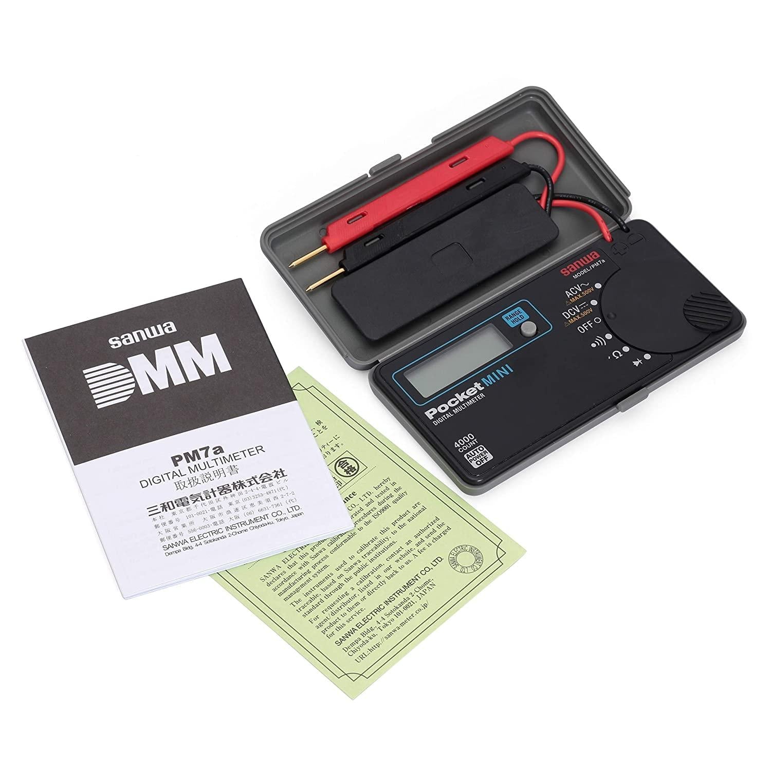 PM7a Pocket Size Digital Multimeter with Built-In Case - Compact Electrical Tester for Home, Car, and DIY Projects
