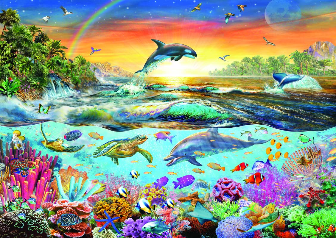 1500 Piece Jigsaw Puzzle - Tropical Paradise Landscape Art, Anatolian Puzzle #4565 | Perfect for Family Game Night & Stress Relief Activities