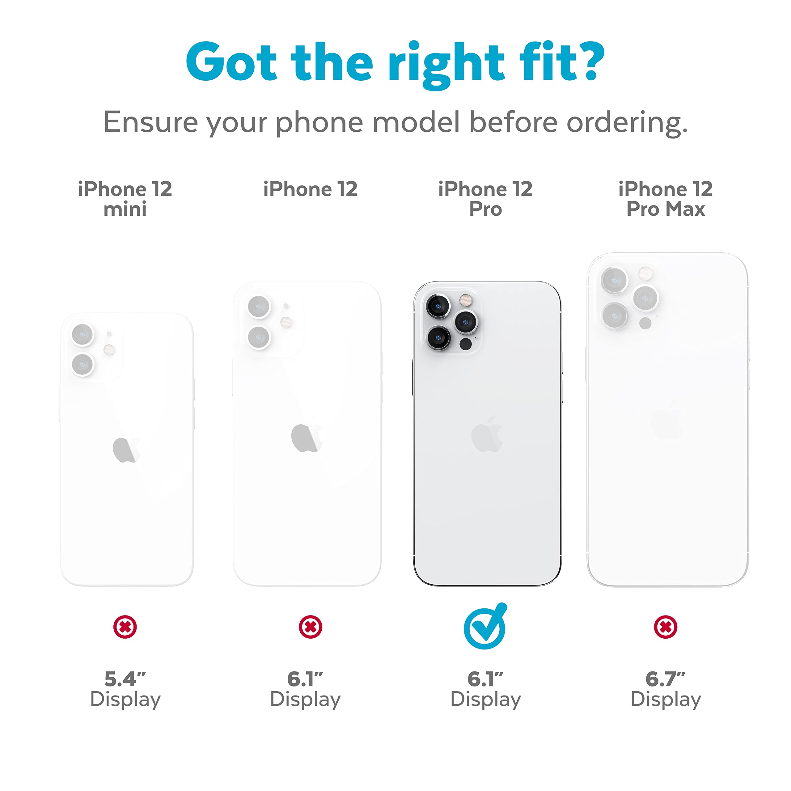 Speck Presidio Case for iPhone 12 & iPhone 12 Pro - Clear Transparent with Tropical Floral Design | Slim Protective Cover for Everyday Use, Travel & Outdoor Activities