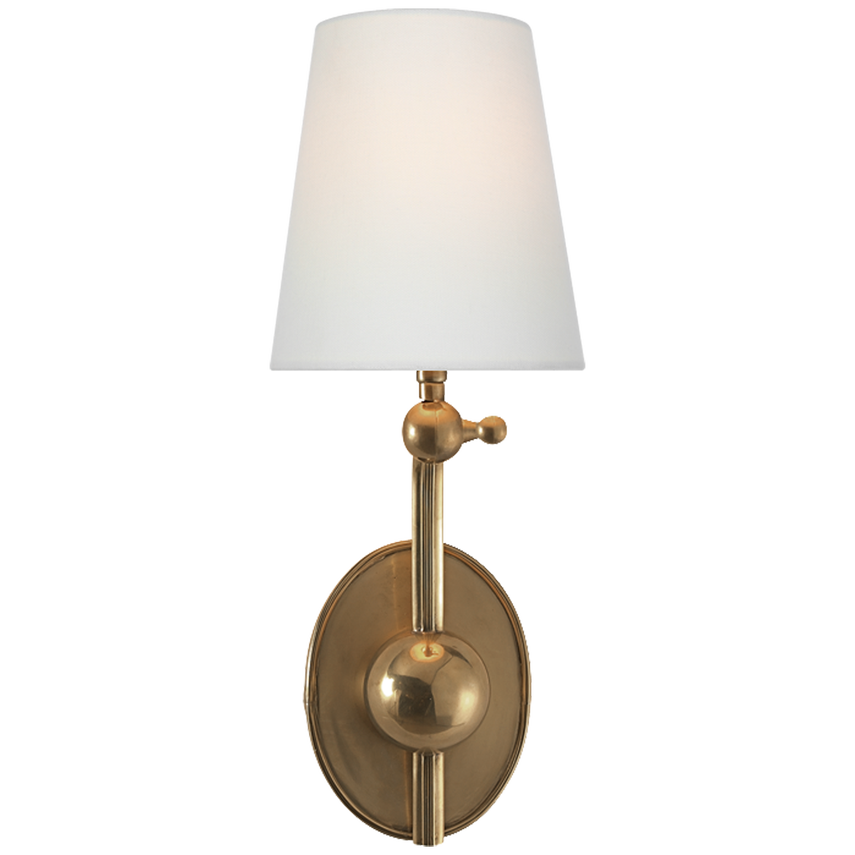 Adrian Pivoting Sconce Wall Light - Antique Brass Finish - Adjustable Wall Mounted Lighting for Bedroom, Hallway & Living Room Decor