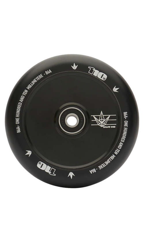 Envy Hollow Core Scooter Wheels 110mm Black - High Performance Wheels for Freestyle Scooter Riding & Street Tricks