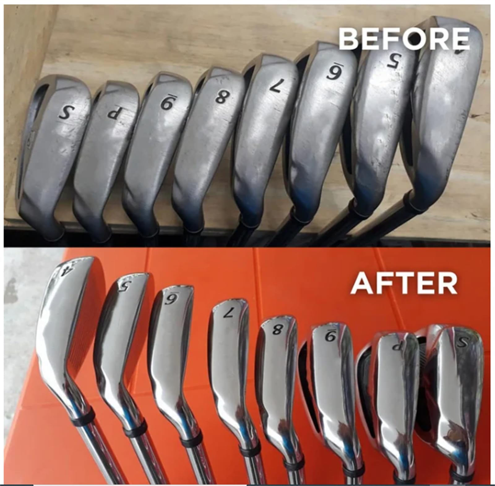 Linstant Golf Club Scratch Remover Kit - 4 Set with Sponge | Effectively Remove Scratches & Restore Golf Clubs | Perfect for Irons, Drivers & Putters | At-Home Golf Club Maintenance & Repair