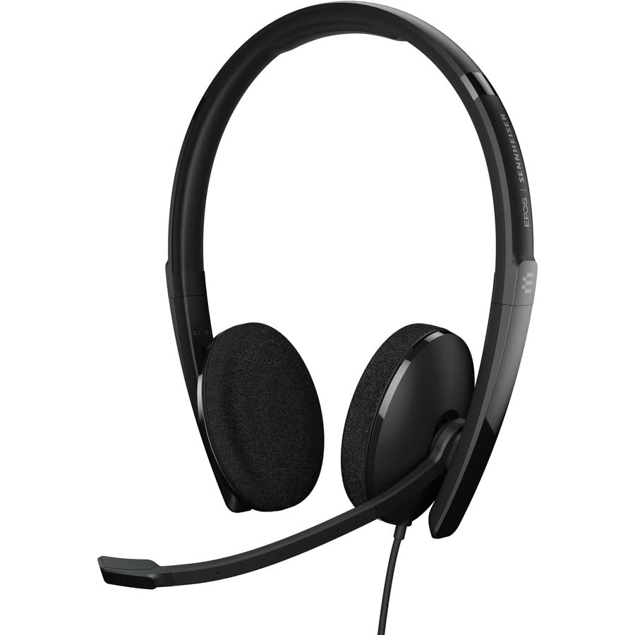 EPOS Adapt 160 USB II Wired Headset - UC Optimized Dual-Sided Headphones with USB Connectivity - Superior Stereo Sound & Noise Cancellation - Comfortable Office Headset with Call Control (Black) - Perfect for Remote Work, Call Centers & Business Communications