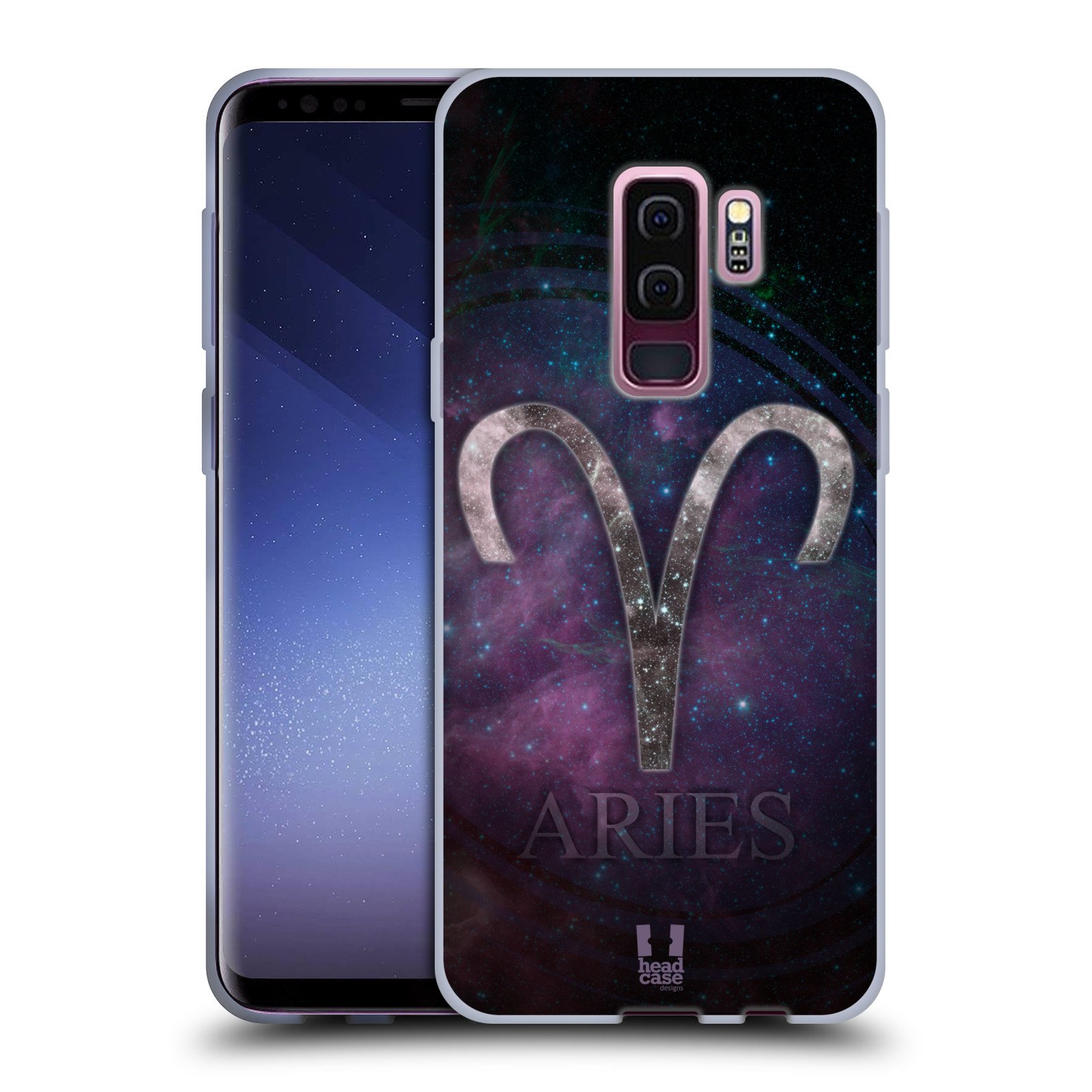 Head Case Designs Aries Nebula Zodiac Symbols Soft Gel Case for Samsung Galaxy S9+ / S9 Plus - Perfect for Daily Use and Stylish Protection