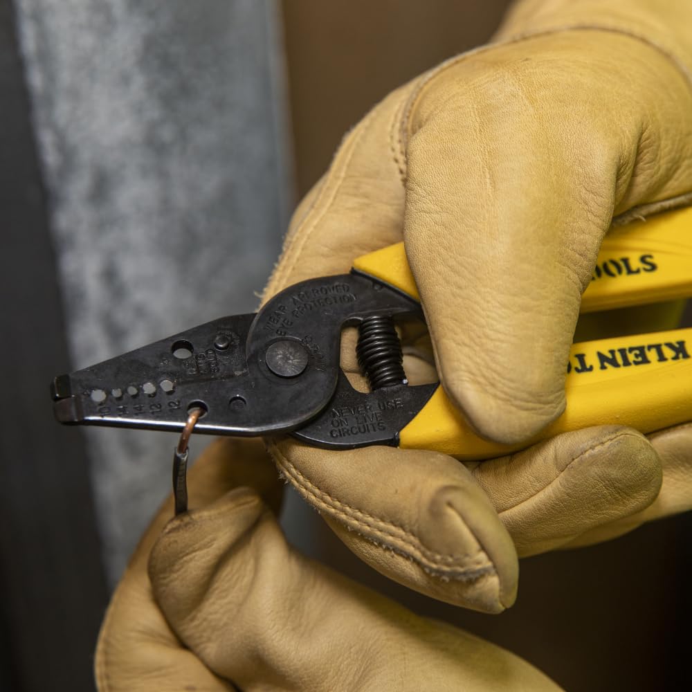 Klein Tools 11048 Wire Stripper Cutter - Solid Wire, USA Made - for Electricians & DIY
