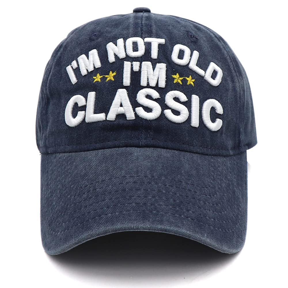 Funny Retirement & Birthday Gifts for Men & Women - 'I'm Not Old' Classic Baseball Cap | Novelty Hat for Dad, Grandpa & Seniors | Perfect for Retirement Parties, Birthday Celebrations & Humorous Everyday Wear