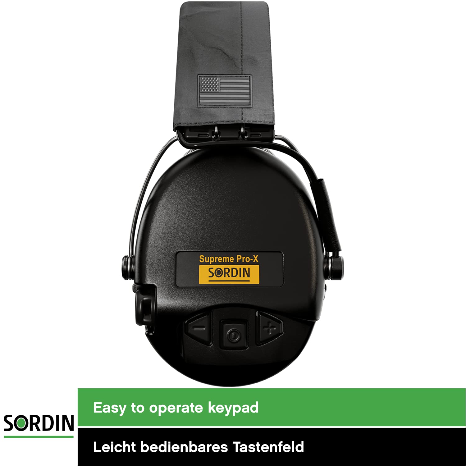 Sordin Supreme Pro-X Electronic Ear Protection for Hunting & Shooting - Active Noise Reduction, US Headband & Gel Cushions - Perfect for Range Shooting, Hunting, and Outdoor Sports