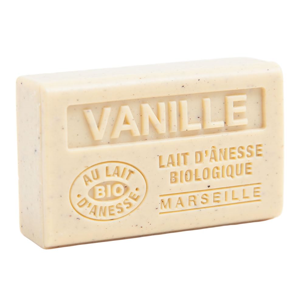 **Provence Marseille Soap - Organic Donkey Milk French Soap with Vanilla Scent - 3 Pack (60g Each) - Luxurious Skin Care for Dry & Sensitive Skin - Perfect for Gifts, Spa & Home Use**