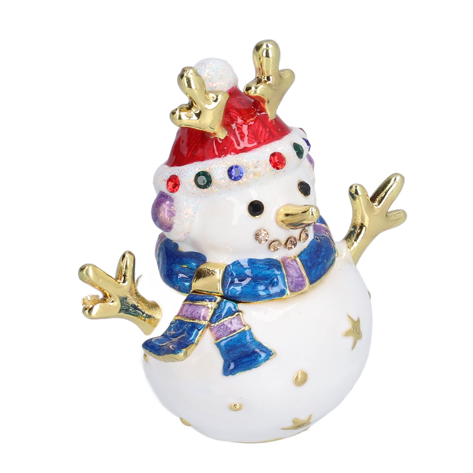 Hand-Painted Enamel Snowman Ornaments - Exquisite Miniature Collectible Figurines for Christmas Tree Decor, Gift Giving & Desktop Display | Perfect for Holiday Decorations, Winter Themed Parties & Festive Home Décor