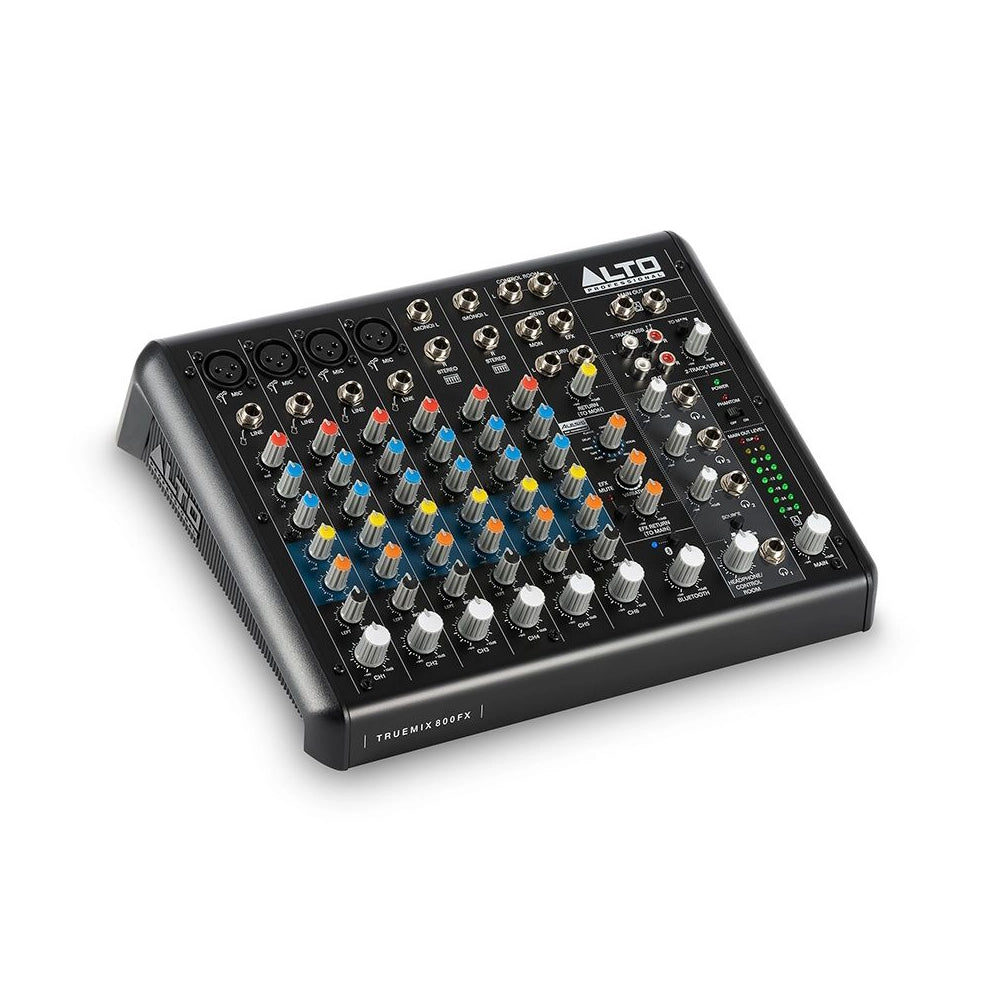 Alto Professional TrueMix 800FX 8-Channel Analog Audio Mixer with Multi-FX Effects - Perfect for Live Performances, Studio Recording & DJ Mixing