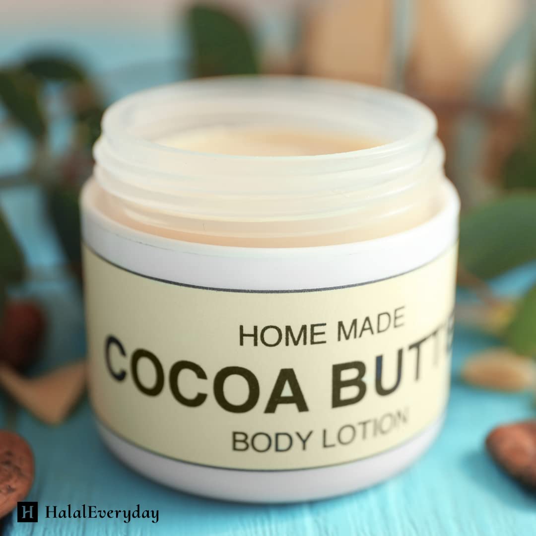 Premium 5 Lb Raw Unprocessed Cocoa Butter - Food Grade & Cosmetic Grade, Non-GMO - Perfect for DIY Lotion, Lip Balm, Body Butter, Soap Making & Skincare Products (Halal Certified) - Ideal for Home Beauty Recipes & Natural Cosmetics