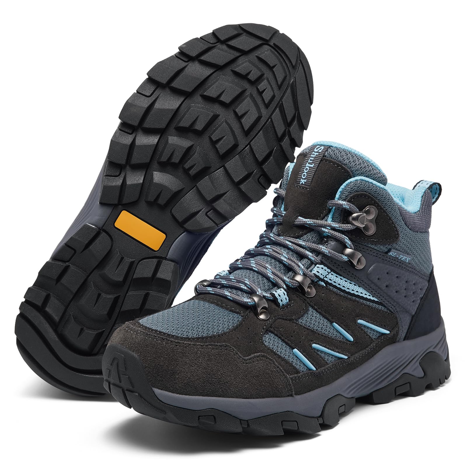 SHULOOK Women's Waterproof Hiking Boots - Lightweight Non-Slip Outdoor Trekking Shoes for Camping, Trail Walking & Mountain Climbing | Perfect for Hiking Adventures & Winter Snow Activities