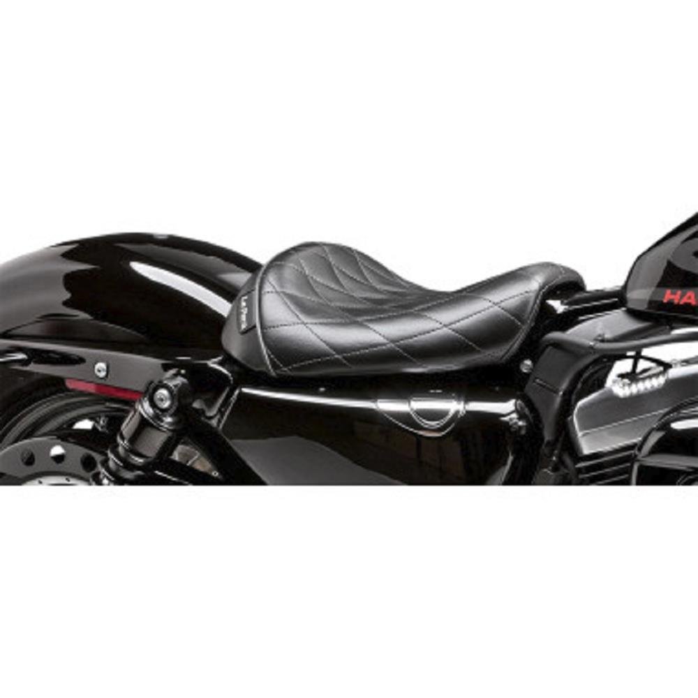Le Pera Diamond Bare Bones Solo Seat LK-006DM - Premium Motorcycle Seat for Harley Davidson - Comfort Ride for Cruisers & Touring Bikes