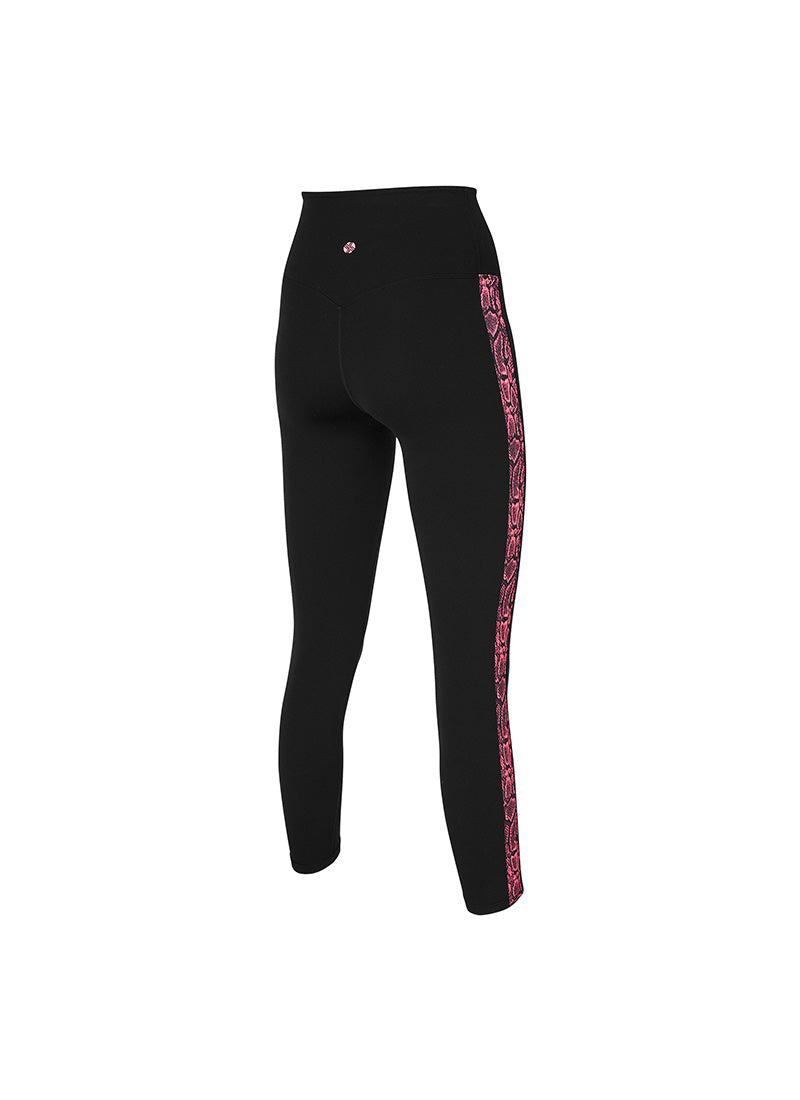 Black Label Power Rise Python Color Block Leggings - High Waisted Workout Leggings for Women | Yoga, Running, Gym & Casual Wear