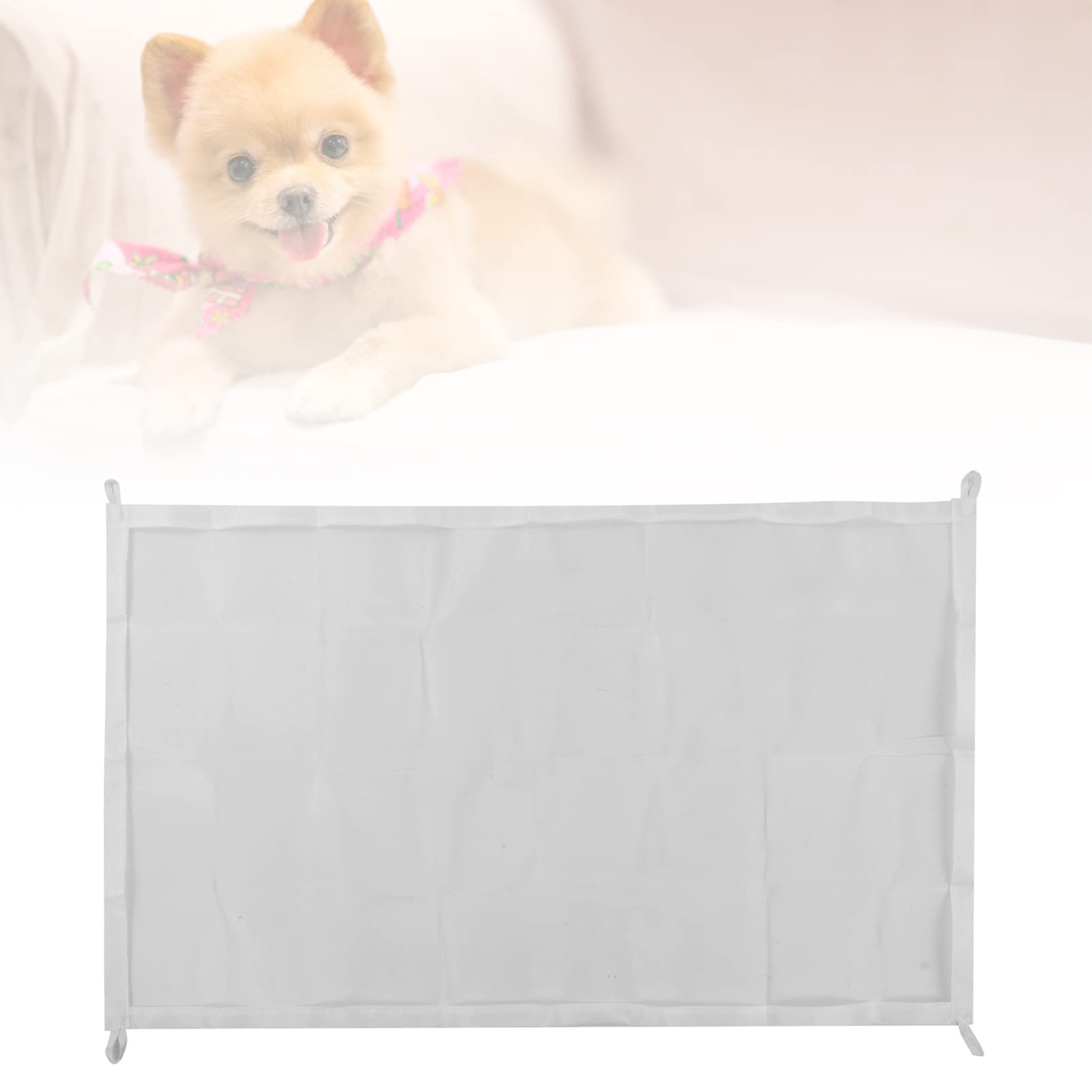 Expandable Dog Gate for Doorways - 72 x 100cm Pet Safety Barrier with Telescopic Rods | Portable Mesh Fence for Bedroom, Hallway & Stairs | Indoor Pet Containment Solution