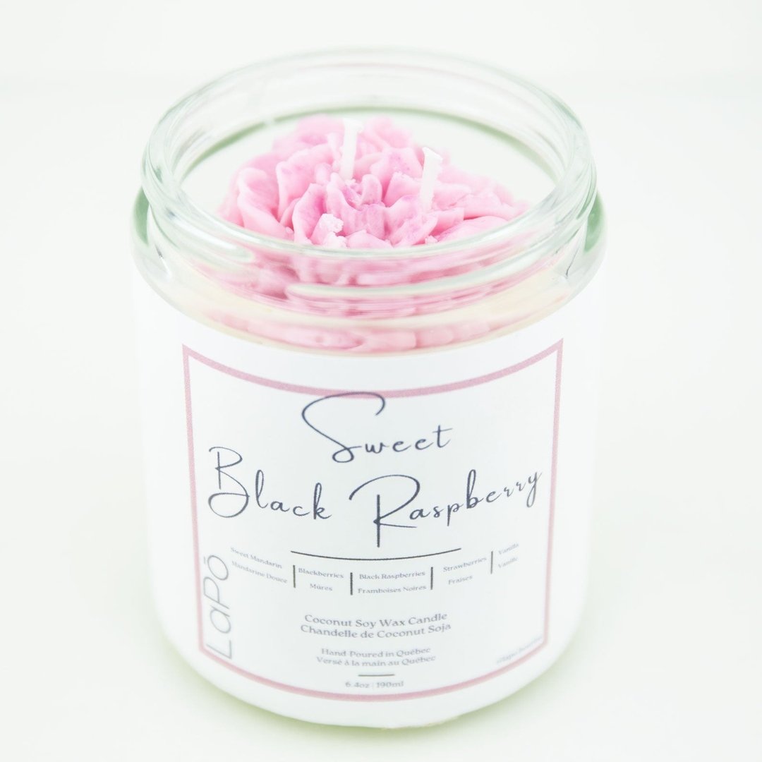 Sweet Black Raspberry Scented Candle - Long Lasting Aromatherapy for Relaxation, Home Decor & Romantic Ambiance