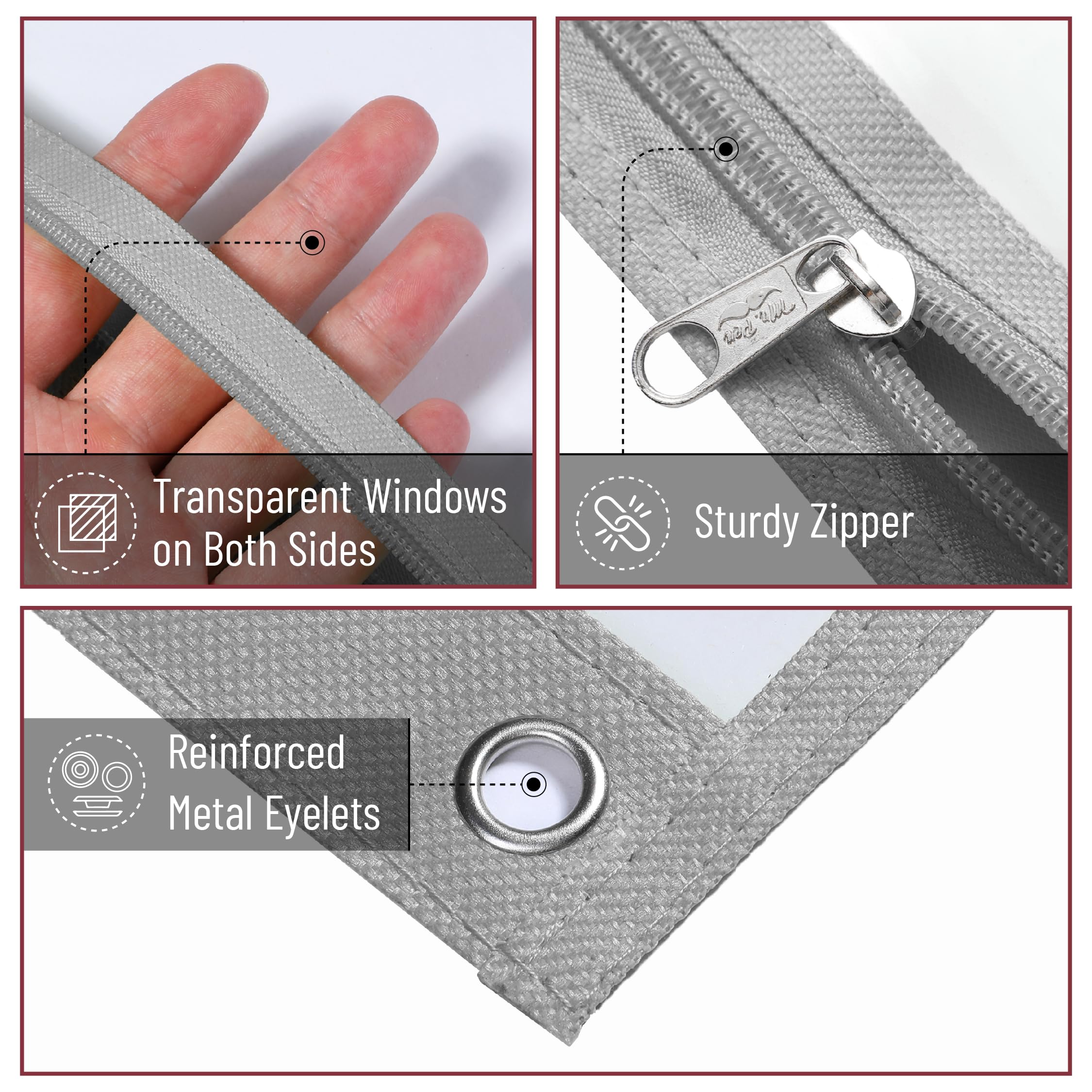 Mr. Pen 5-Pack Clear Window Pencil Pouches with Zipper for 3-Ring Binder - Durable School & Office Supplies for Students, Teachers & Professionals - Perfect for Organizing Pens, Pencils & Stationery
